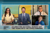 Screen clip of NBC News Now broadcast
